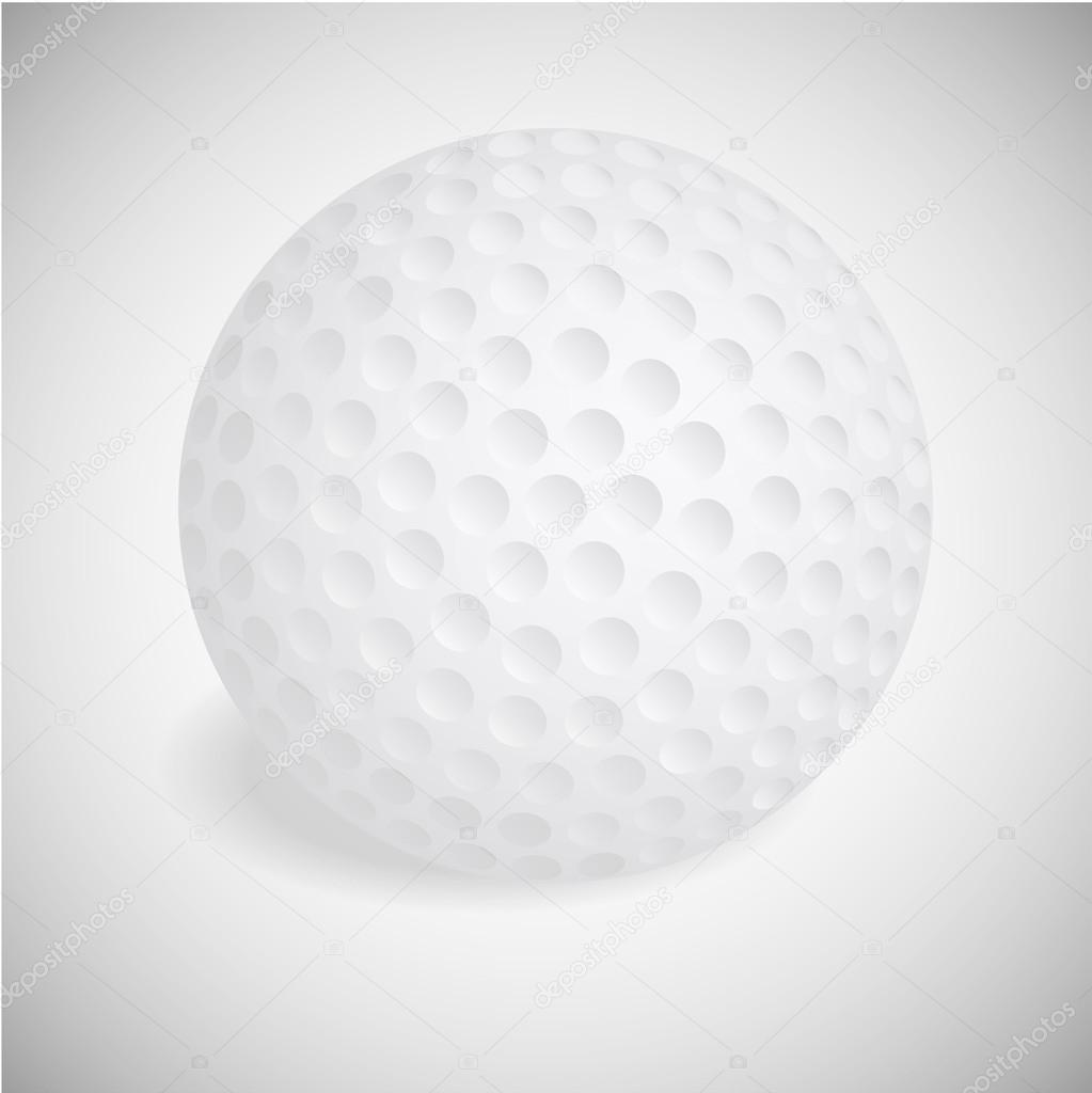 Golf ball isolated on white background. Vector EPS10 illustration
