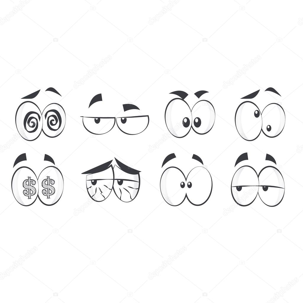 A collection of cartoon eyes vector illustration Stock vector 80079136 ⬇ Do...