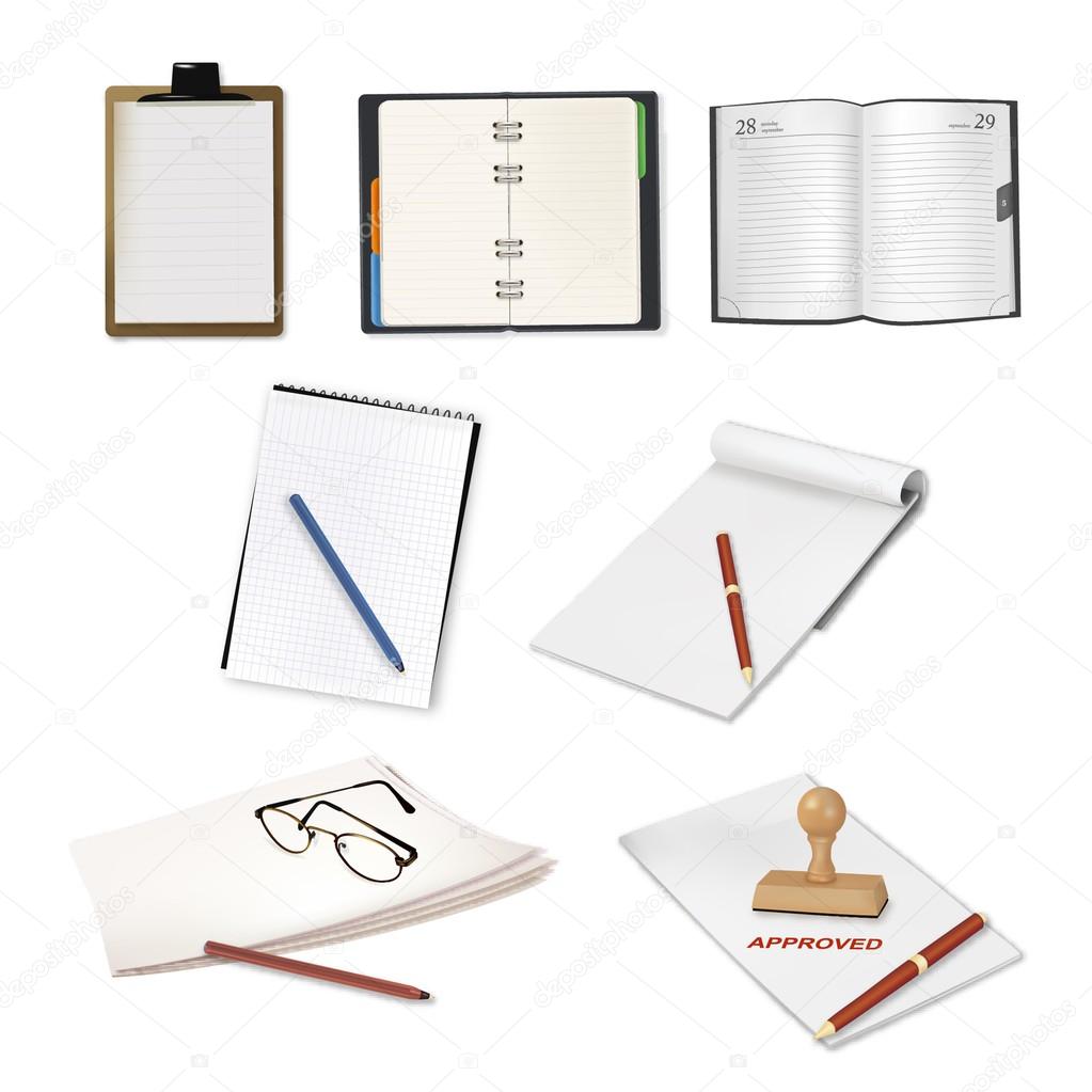 collection of vector notebooks