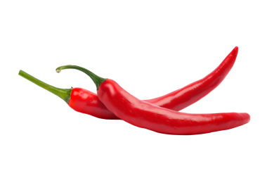 Kırmızı biber şeffaf PNG 'de izole edildi