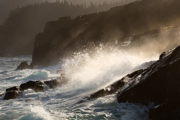 Vagues écrasantes sur le rivage — Photo