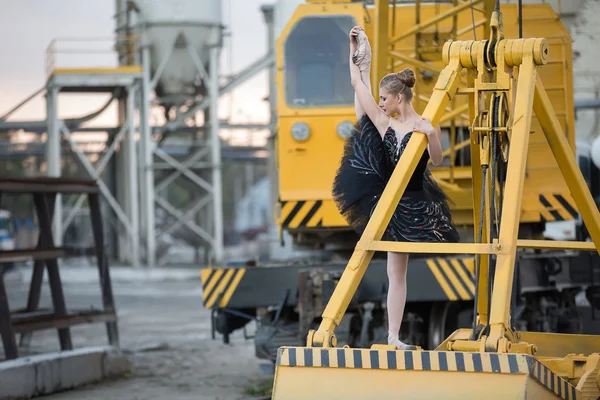 Ballerina auf Schöpfkelle — Stockfoto