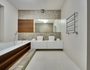 banyo modern tarzda.