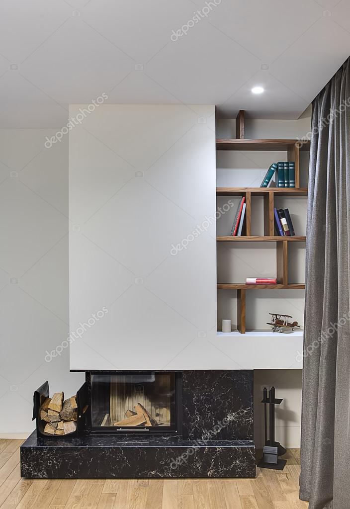 暖炉のある部屋 ストック写真 C Bezikus