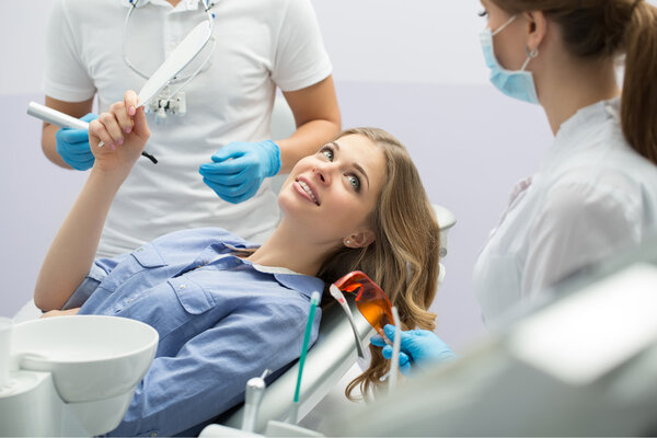 Girl in dentistry