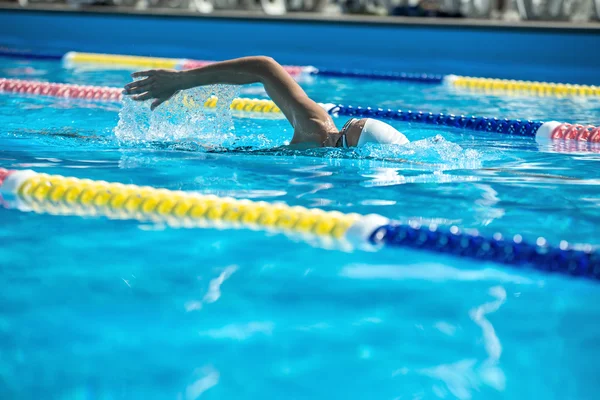 Yüzme havuzunda yüzücü — Stok fotoğraf
