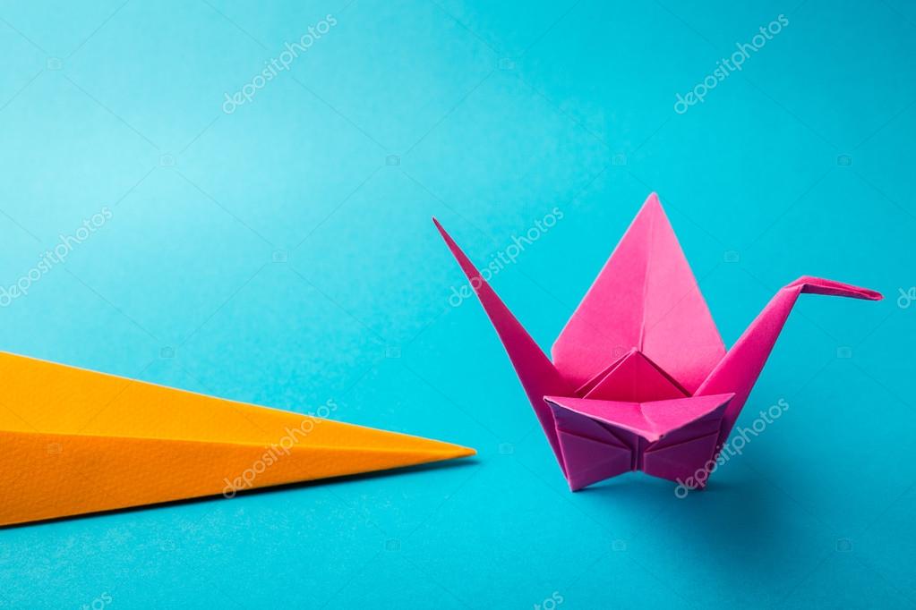 Colored paper origami — Stock Photo © bezikus 61211437