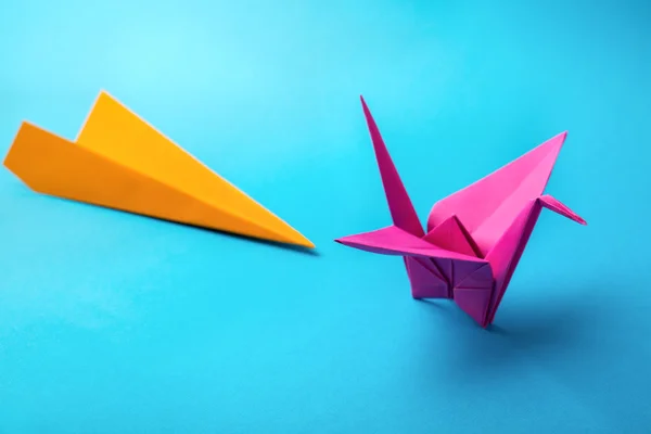 Origami de papel colorido — Fotografia de Stock