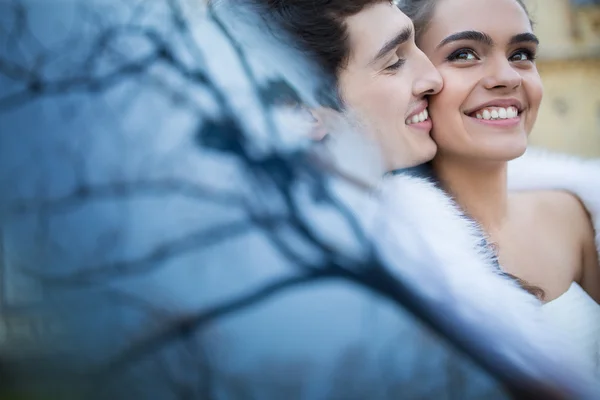 結婚式のカップルの肖像画 — ストック写真