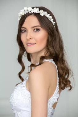 Yakın zarif gelin portresi