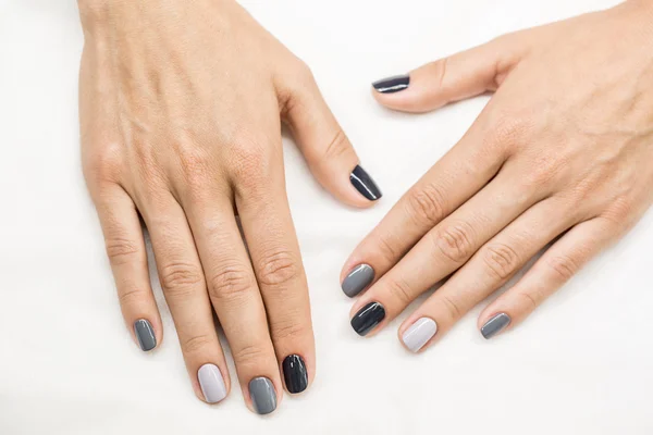 Beautiful manicure on hands of the girl — 스톡 사진