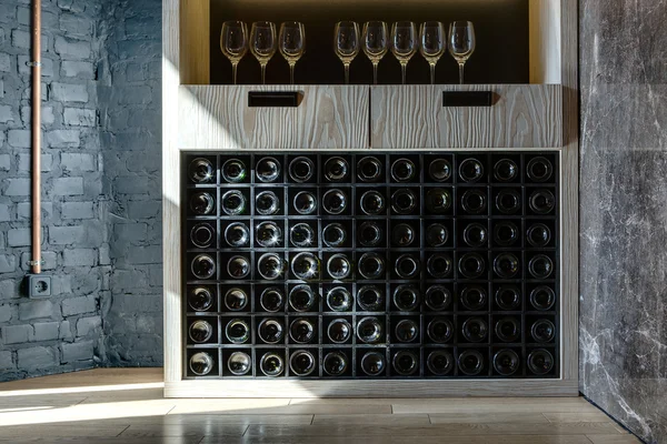Special shelf for storing wine — Zdjęcie stockowe