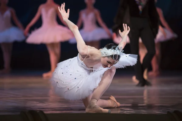 Bailarina Prima cisne blanco — Foto de Stock