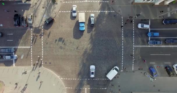 Video filmado en el nadir quadrocopter del centro de Kiev — Vídeos de Stock