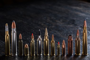 Number of large-caliber ammunition with different caliber