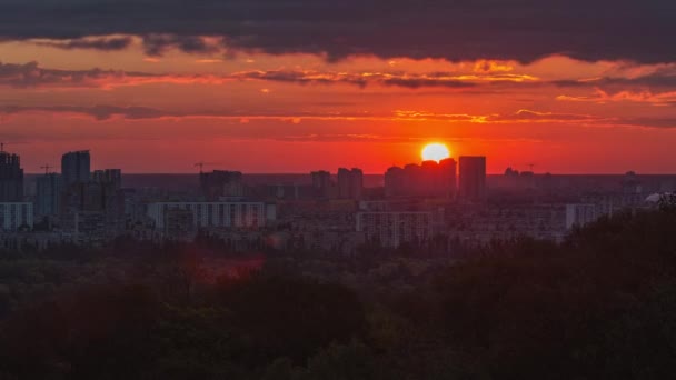 Timelapse відеозапис ранкового сходу сонця — стокове відео