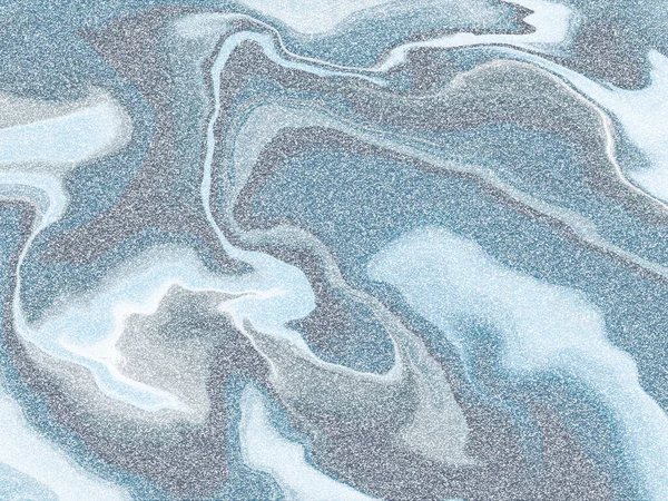 Abstrakt struktur i ljusa nyanser vit, grå och blå färg, Vätska design bakgrunder med silver abstrakt målning — Stockfoto