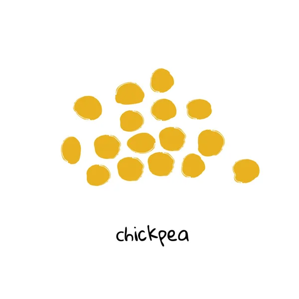 Chickpea illustration on white background — 스톡 벡터