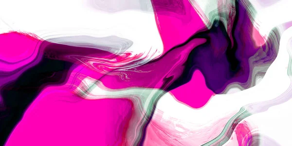 Abstraktní ilustrace tekutina umění design pozadí růžová barva Barevné abstraktní malba — Stock fotografie