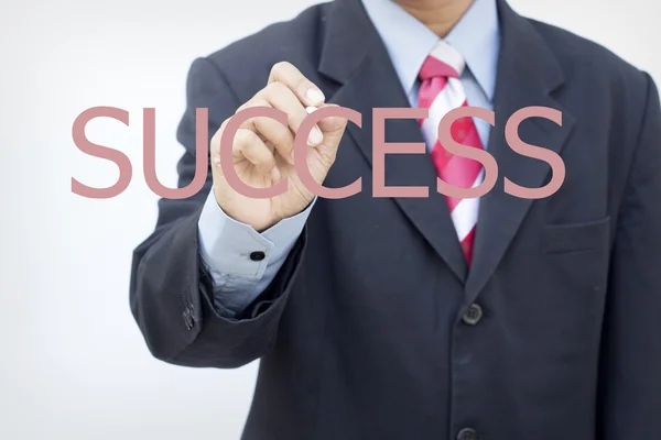 Homem de negócios escrever conceito de sucesso — Fotografia de Stock