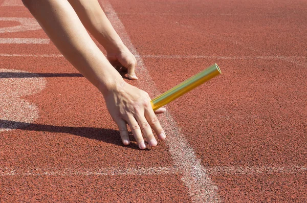 atlet başlayan blok, gitmeye hazır 