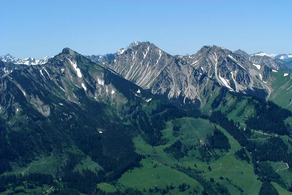 Allguer 在德国和奥地利的阿尔卑斯山 — 图库照片