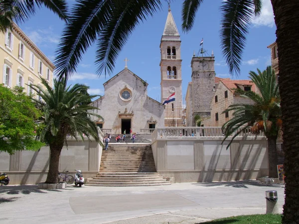 Supetar, Centre of the city, Island brac in supetar — Stock Photo, Image