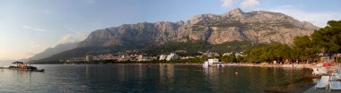 Makarska Plajı Hırvatistan - panorama görünüm