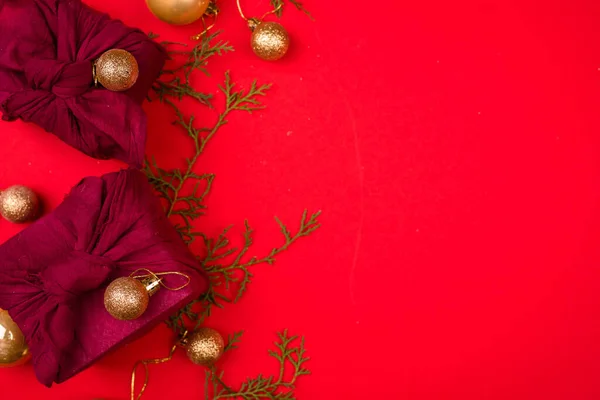 Contenido Año Nuevo Los Juguetes Del Árbol Navidad Son Color —  Fotos de Stock