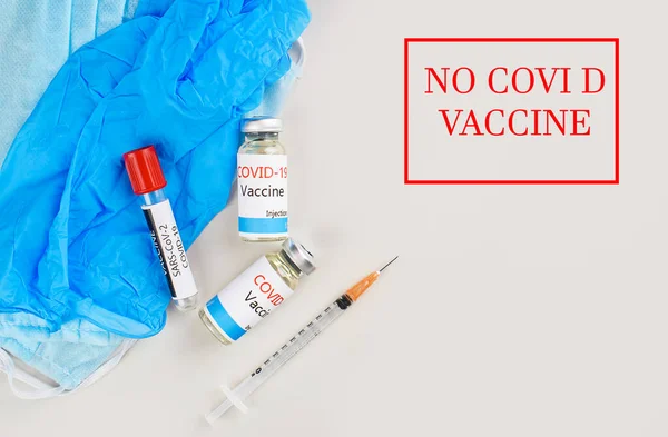 People vaccination phobia concept. Stop vaccinations. Say no to the coronavirus vaccines. Fake vax