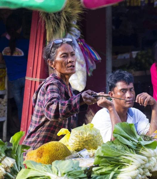 Villaggio mercato asiatico — Foto Stock