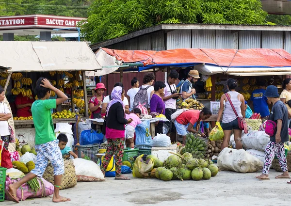 Villaggio mercato asiatico — Foto Stock