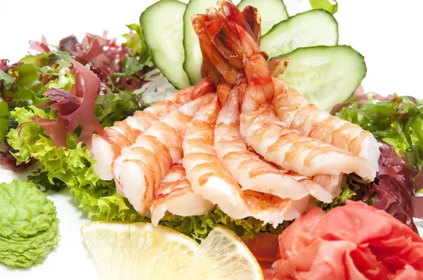 Japanische Küche Sashimi mit Gemüse und — Stockfoto