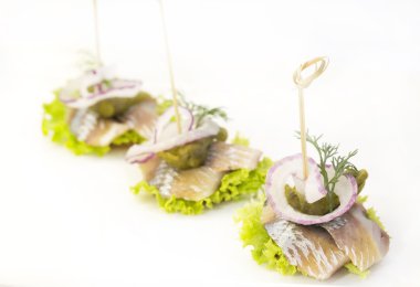 et ve sebze ile Mini kanepe