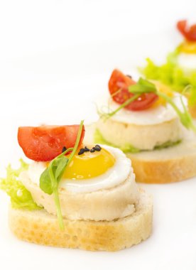 et ve sebze ile Mini kanepe