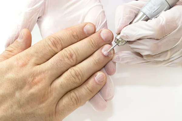 male manicure process