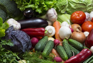 Taze sebzelerin arka planı