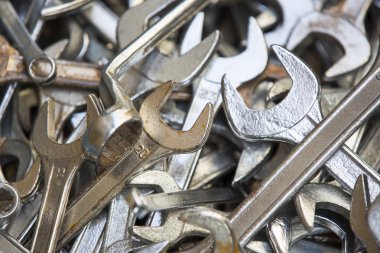 arka plan metal somun anahtarları