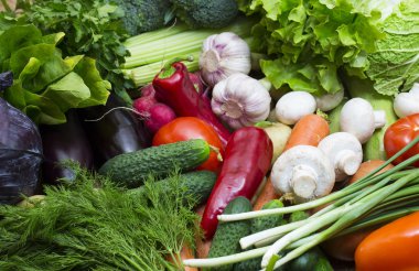 Taze sebzelerin arka planı