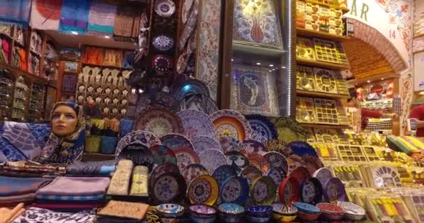 埃及市场商店和糕点香料糖果 — 图库视频影像