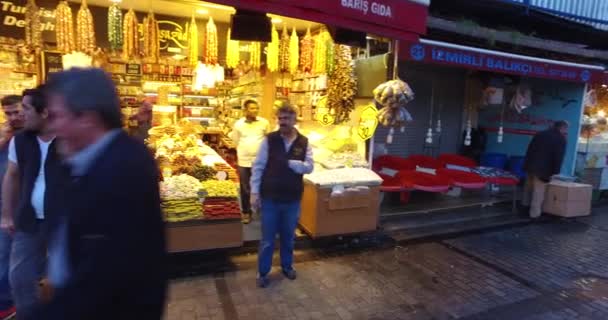 Tiendas de mercado egipcias y dulces de especias pasteleras — Vídeos de Stock
