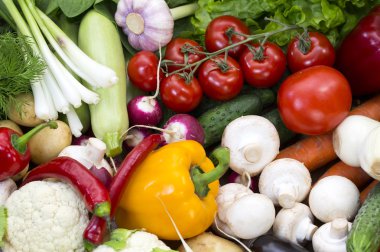 Arka plan taze sebze ve