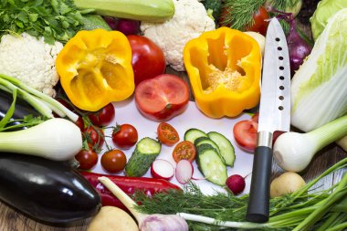 Arka plan taze sebze ve