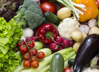 Taze sebzelerin arka planı