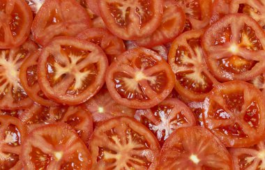 Arka plan doğranmış domates