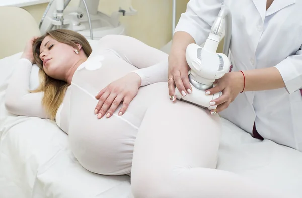 Lipomassage pregnant women — Stock Photo, Image