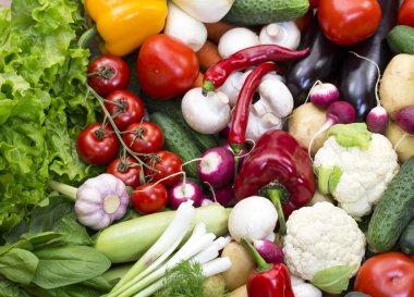 Taze sebzelerin arka planı