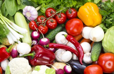 Taze sebzelerin arka planı