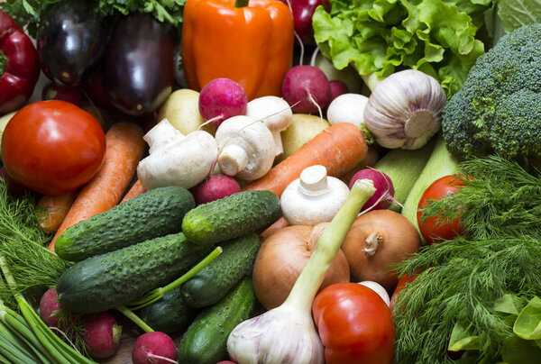 Фон из свежих овощей
