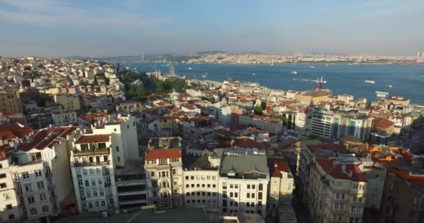 Istanbul panorama vom galata turm — Stockvideo